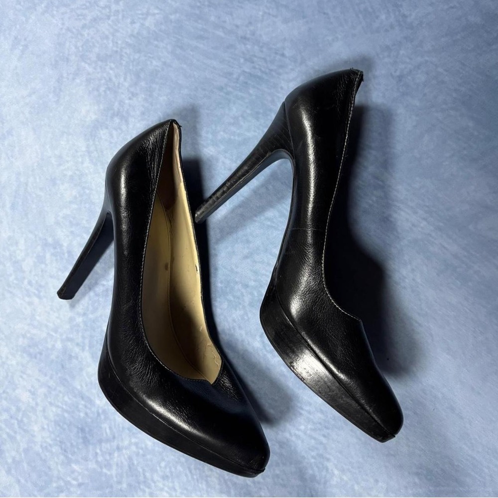 Lauren by Ralph Lauren Black leather high heels
